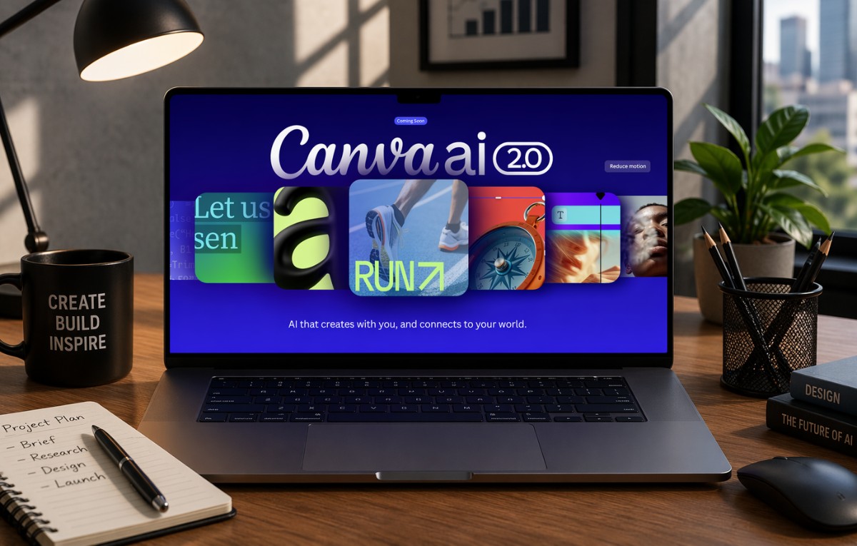 اكتشف كيف يُحدث كانفا الذكاء الاصطناعي ثورة في عالم التصميم مع Canva AI 2.0. ميزات محادثية، ذاكرة حية، وأدوات Magic Studio تجعل إنشاء التصاميم الاحترافية أسرع وأسهل للجميع. دليل شامل 2026.